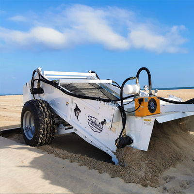 70HP مرفق جرار 1400mm الفولاذ المقاوم للصدأ شاشة شاطئ نظيفة لتنظيف الرمال